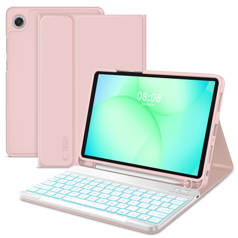 TECH-PROTECT SC Pen + клавиатура за GALAXY TAB A9+ / A11+ PLUS 11.0 (X210/X215/X216/X230/X235/X236) Pink - TECH-PROTECT SC Pen + клавиатура за GALAXY TAB A9+ / A11+ PLUS 11.0 (X210/X215/X216/X230/X235/X236) Pink - 5906302335183