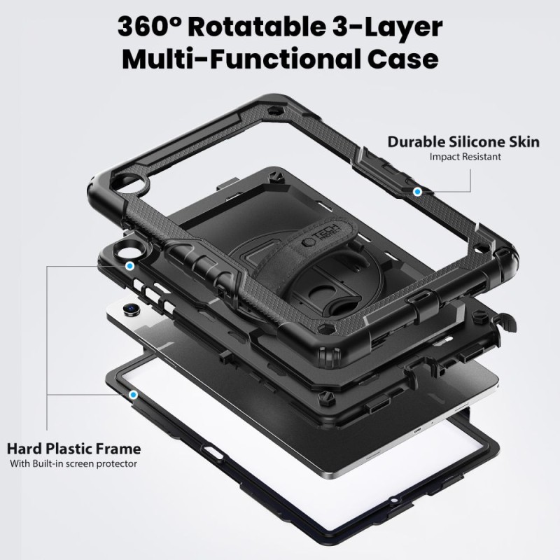 TECH-PROTECT SOLID 2-SET калъф за Samsung Galaxy Tab A9+ / A11+ PLUS 11.0 (X210 / X215 / X216 / X230 / X235 / X236) Black - 5906302335190