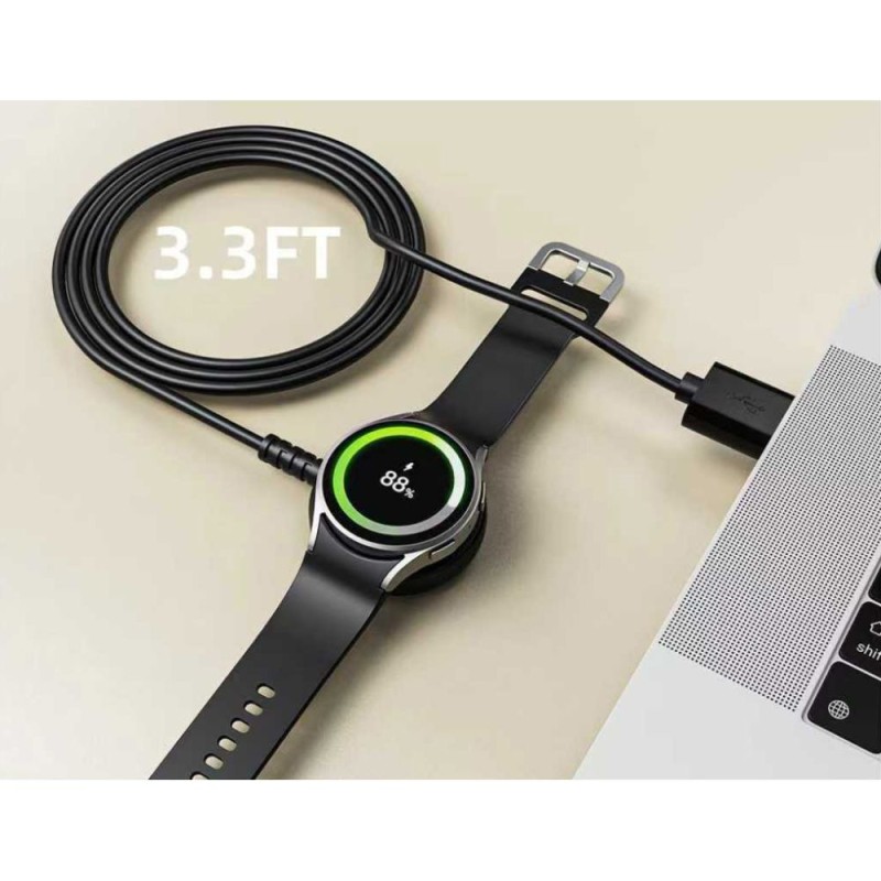 TECH-PROTECT MC03 ULTRABOOST магнитен USB-C кабел за зареждане 100 см за Samsung Galaxy Watch черен - TECH-PROTECT MC03 ULTRABOOST магнитен USB-C кабел за зареждане 100 см за Samsung Galaxy Watch черен - 5906302335244