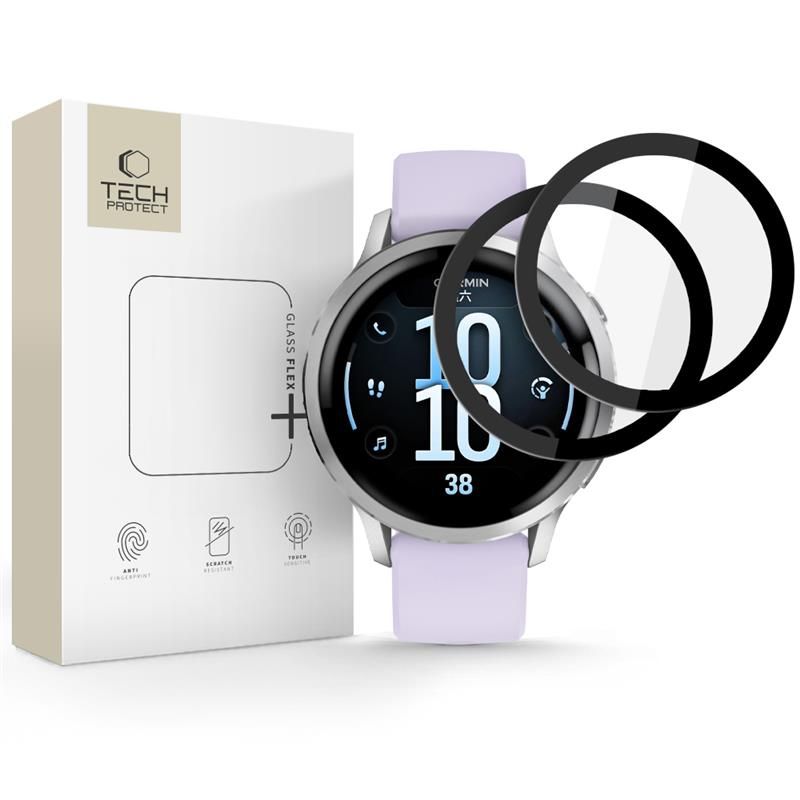 Tech-Protect Glass Flex+ хибридно стъкло 2 броя за Garmin Venu 4 (41 mm) Black - 5906302335268