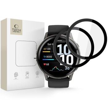 Tech-Protect Glass Flex+ – хибридно стъкло за Garmin Venu 4 (45 мм), 2 броя, черно