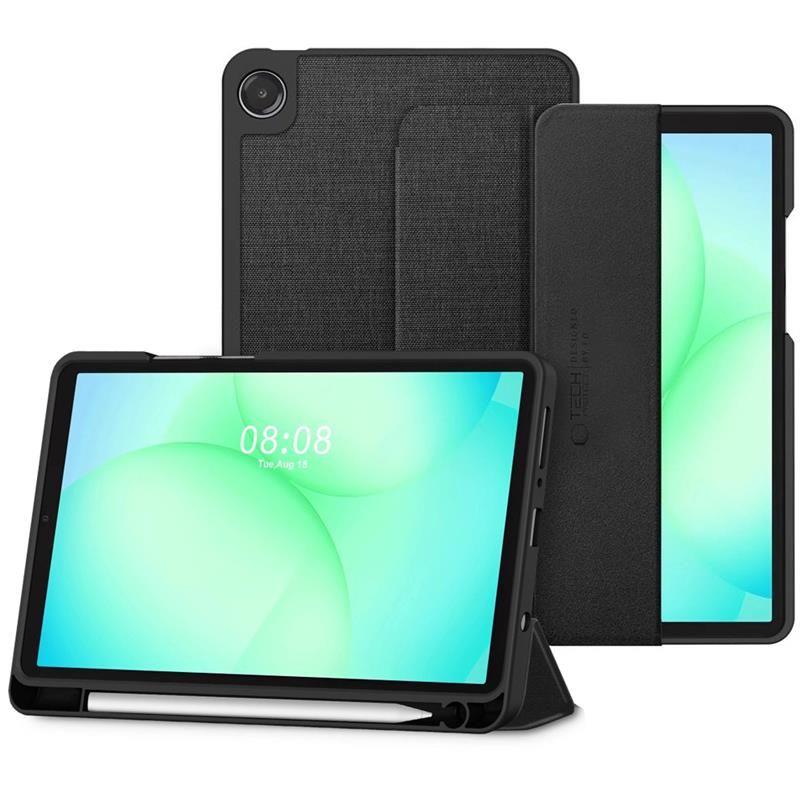 Tech-Protect SC Pen Canvas калъф с място за стилус за Galaxy Tab A9/A11 8.7 (X110/X115/X133/X135) Obsidian Black - Tech-Protect SC Pen Canvas калъф с място за стилус за Galaxy Tab A9/A11 8.7 (X110/X115/X133/X135) Obsidian Black - 5906302335282