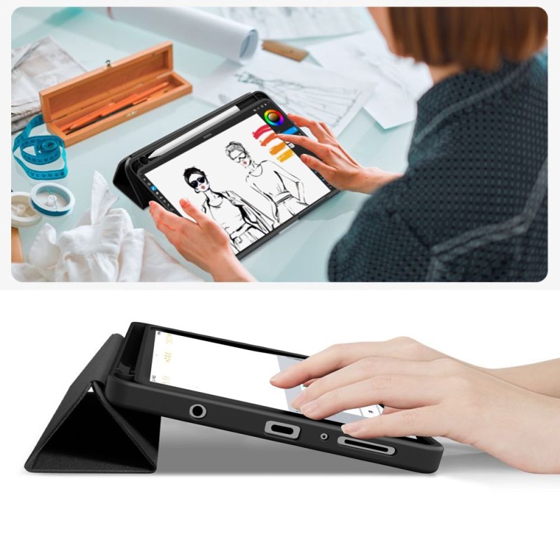 TECH-PROTECT SC Pen Canvas калъф с място за стилус за Galaxy Tab A9+ / A11+ Plus 11.0 (X210 / X215 / X216 / X230 / X235 / X236) Obsidian Black - 5906302335305