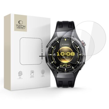 Tech-Protect Glass Fit+ Закалено стъкло 2 броя за Huawei Watch GT 6 Pro (46 мм) CLEAR