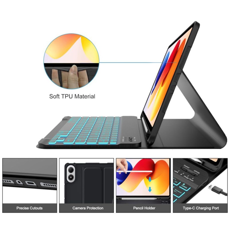 Tech-Protect SC Pen калъф + Bluetooth клавиатура за Xiaomi Redmi Pad 2 Pro 12.1 / Poco Pad M1 (черен) - Tech-Protect SC Pen калъф + Bluetooth клавиатура за Xiaomi Redmi Pad 2 Pro 12.1 / Poco Pad M1 (черен) - 5906302335473