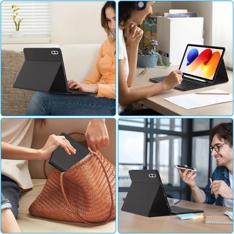 Tech-Protect SC Pen калъф + Bluetooth клавиатура за Xiaomi Redmi Pad 2 Pro 12.1 / Poco Pad M1 (черен) - Tech-Protect SC Pen калъф + Bluetooth клавиатура за Xiaomi Redmi Pad 2 Pro 12.1 / Poco Pad M1 (черен) - 5906302335473