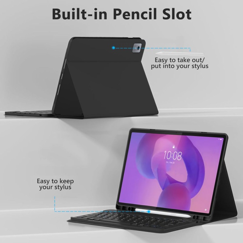 Tech-Protect SC Pen кейс + Bluetooth клавиатура за Lenovo IdeaTab Plus 12.1 TB-361 (черен) - Tech-Protect SC Pen кейс + Bluetooth клавиатура за Lenovo IdeaTab Plus 12.1 TB-361 (черен) - 5906302335619