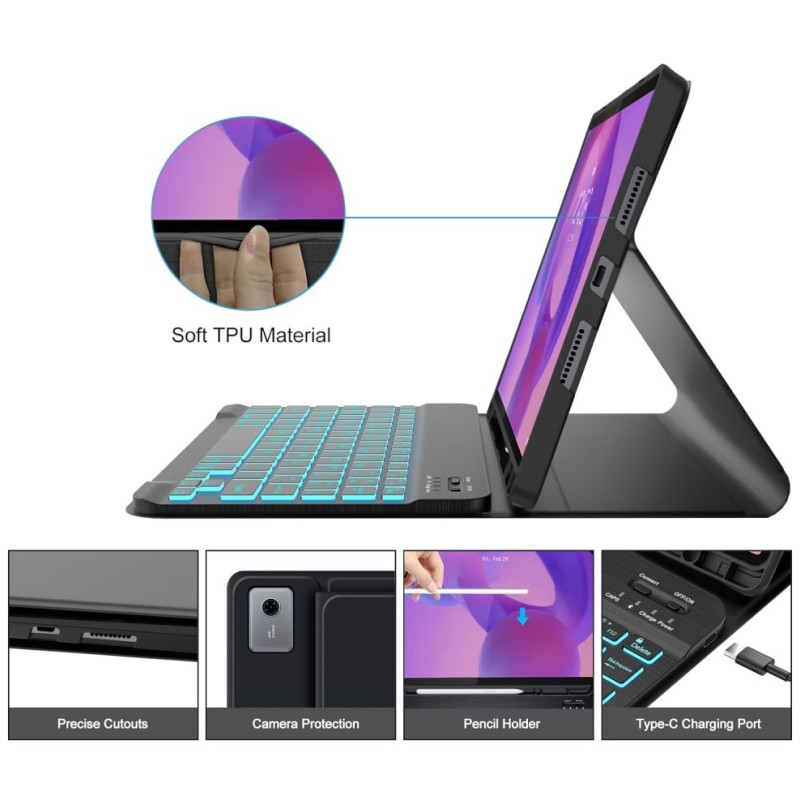 Tech-Protect SC Pen кейс + Bluetooth клавиатура за Lenovo IdeaTab Plus 12.1 TB-361 (черен) - Tech-Protect SC Pen кейс + Bluetooth клавиатура за Lenovo IdeaTab Plus 12.1 TB-361 (черен) - 5906302335619