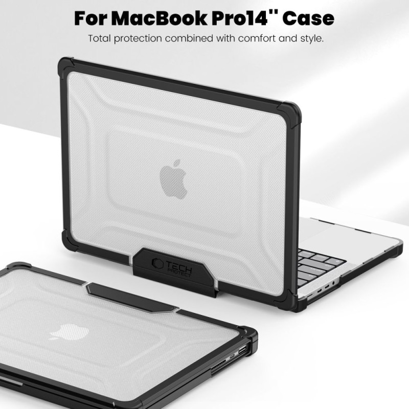 TECH-PROTECT SmartShell Pro за MacBook Pro 14 (M1–M5 Pro / M5 Pro Max) 2021–2026 Black/Clear - 5906302335626