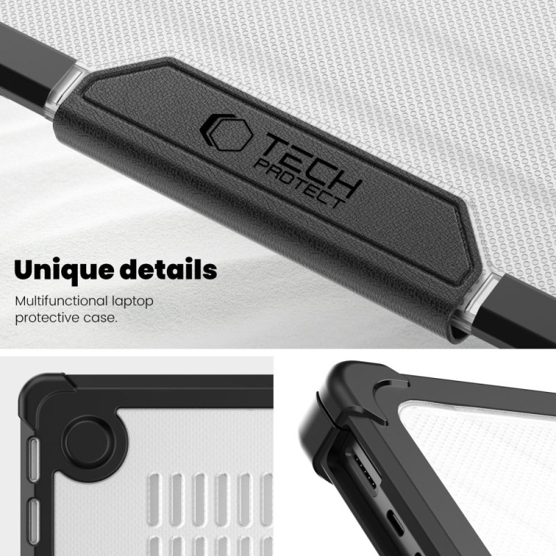 TECH-PROTECT SmartShell Pro за MacBook Pro 14 (M1–M5 Pro / M5 Pro Max) 2021–2026 Black/Clear - 5906302335626