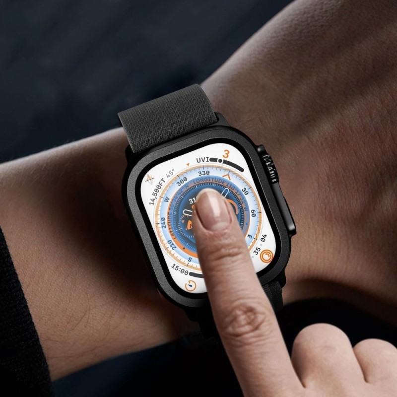Tech-Protect Glass Ring (2 бр.) закалено стъкло за Apple Watch Ultra 1/2/3 (49 мм) Titanium - 5906302335633