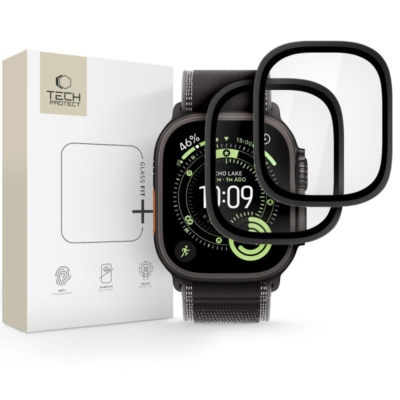 Tech-Protect Glass Ring 2 броя закалено стъкло за Apple Watch Ultra 1 / 2 / 3 (49 мм) черно - 5906302335640