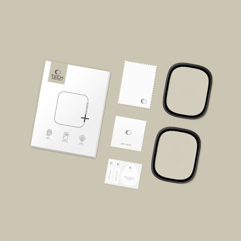 Tech-Protect Glass Ring 2 броя закалено стъкло за Apple Watch Ultra 1 / 2 / 3 (49 мм) черно - 5906302335640
