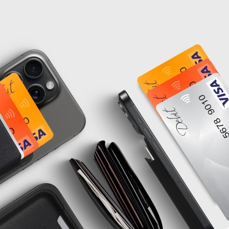 Tech-Protect CH01 MagWallet Magsafe универсална магнитна поставка за карти, оранжева - Tech-Protect CH01 MagWallet Magsafe универсална магнитна поставка за карти, оранжева - 5906302335664