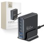 TECH-PROTECT DC160W-GAN настолно зарядно 6-порта, GaN, 160W, PD/QC3.0 (черно)