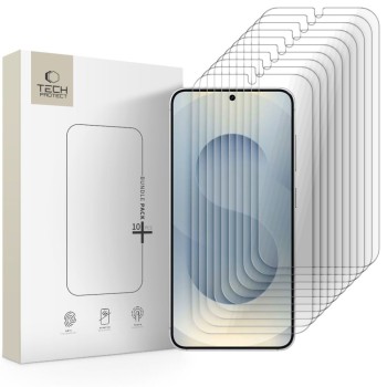 Tech-Protect ГАЛАКСИ S24 / S25, закалено стъкло BUNDLE 10 броя, прозрачно (SKU: 5906302335763)