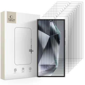 Tech-Protect КОМПЛЕКТ 10 бр. закалено стъкло за Samsung Galaxy S24 Ultra (CLEAR)