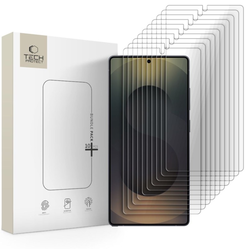 Tech-Protect закалено стъкло Bundle 10-Pack за Samsung Galaxy S25 Ultra (Clear) - Tech-Protect закалено стъкло Bundle 10-Pack за Samsung Galaxy S25 Ultra (Clear) - 5906302335800