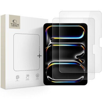 Tech-Protect Glass Fit+ Tempered iPad Air 13” 2-Pack (1/2/2024-2026, Pro 13” 7/8/2024-2025) CLEAR