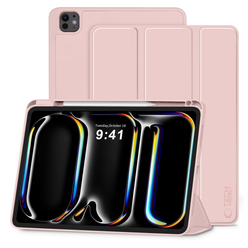 Tech-Protect SC Pen калъф SmartCase за iPad Pro 11” (5/6), 2024-2025, розов - Tech-Protect SC Pen калъф SmartCase за iPad Pro 11” (5/6), 2024-2025, розов - 5906302335855
