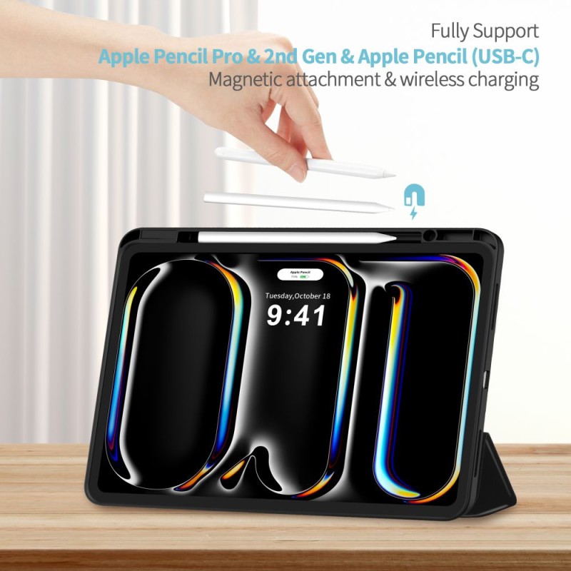 Tech-Protect SmartCase Pen калъф за iPad Pro 11 (5/6 gen, 2024–2025) черен - Tech-Protect SmartCase Pen калъф за iPad Pro 11 (5/6 gen, 2024–2025) черен - 5906302335862