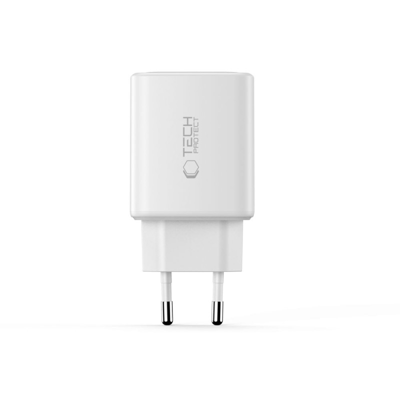 Tech-Protect NCA65W-GAN мрежово зарядно 65W GaN с 3 порта (PD + QC3.0) Бяло - Tech-Protect NCA65W-GAN мрежово зарядно 65W GaN с 3 порта (PD + QC3.0) Бяло - 5906302336074