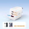 Tech-Protect NCA65W-GAN мрежово зарядно 65W GaN с 3 порта (PD + QC3.0) Бяло - Tech-Protect NCA65W-GAN мрежово зарядно 65W GaN с 3 порта (PD + QC3.0) Бяло - 5906302336074