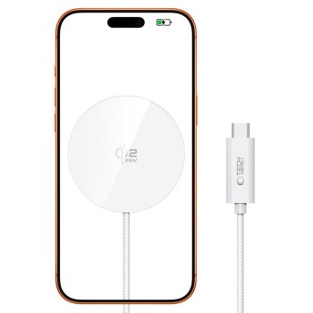 TECH-PROTECT A50 Магнитна MagSafe безжична зарядна 25W Qi2.2 White