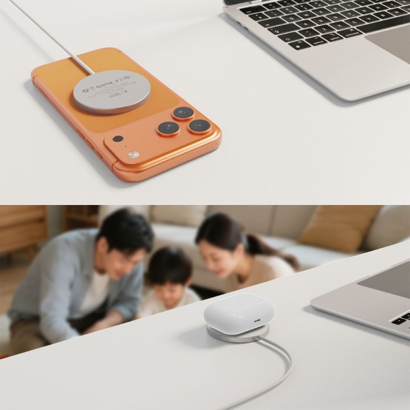 TECH-PROTECT A50 Магнитна MagSafe безжична зарядна 25W Qi2.2 White - TECH-PROTECT A50 Магнитна MagSafe безжична зарядна 25W Qi2.2 White - 5906302339389