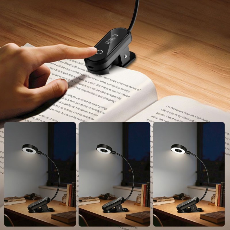 TECH-PROTECT LL100 Клипс лампа за четене BLACK - TECH-PROTECT LL100 Клипс лампа за четене BLACK - 5906302339488