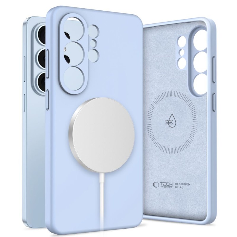 TECH-PROTECT Silicone MagSafe за Samsung Galaxy S26 Ultra Sky Blue (силиконов калъф) - 5906302339648