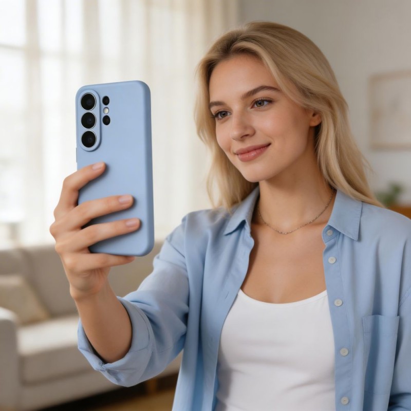 TECH-PROTECT Silicone MagSafe за Samsung Galaxy S26 Ultra Sky Blue (силиконов калъф) - 5906302339648