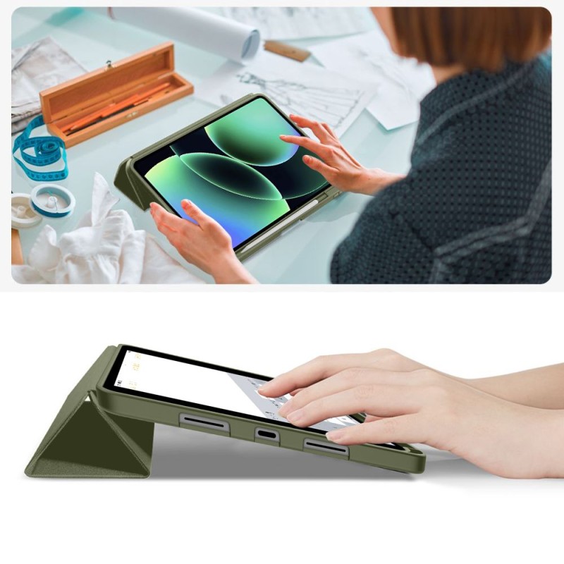 TECH-PROTECT SmartCase Pen калъф с поставка и отделение за стилус за Xiaomi Pad 7 / 7 Pro / 8 / 8 Pro 11.2 „Pine Green“ - 5906302339693