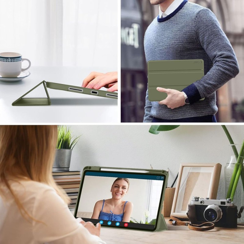 TECH-PROTECT SmartCase Pen калъф с поставка и отделение за стилус за Xiaomi Pad 7 / 7 Pro / 8 / 8 Pro 11.2 „Pine Green“ - 5906302339693