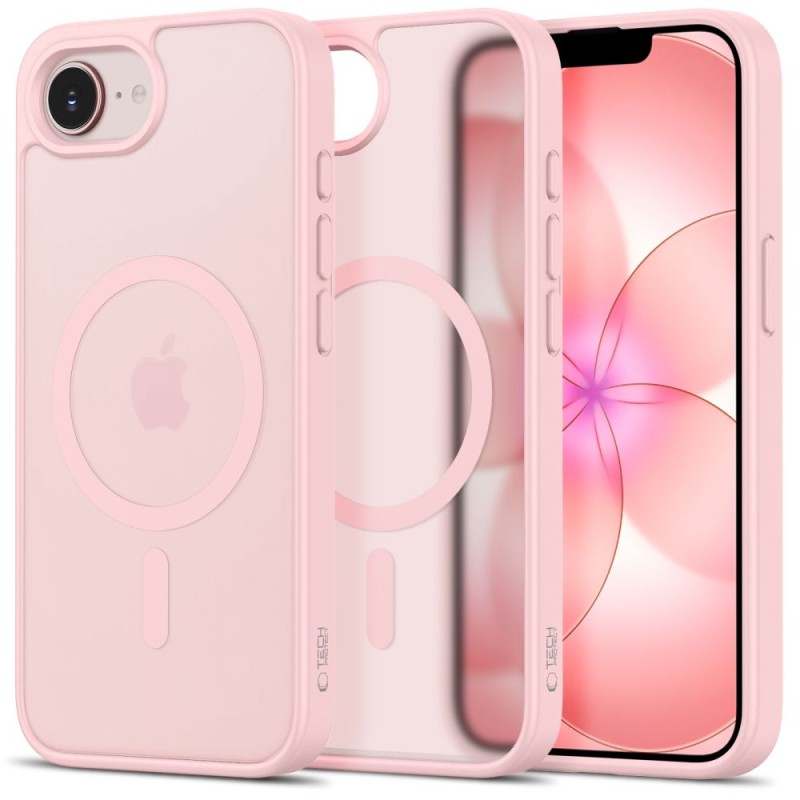 TECH-PROTECT BASICMAG MagSafe за iPhone 16E / 17E, матов soft pink - TECH-PROTECT BASICMAG MagSafe за iPhone 16E / 17E, матов soft pink - 5906302339778