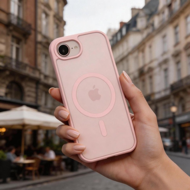 TECH-PROTECT BASICMAG MagSafe за iPhone 16E / 17E, матов soft pink - TECH-PROTECT BASICMAG MagSafe за iPhone 16E / 17E, матов soft pink - 5906302339778