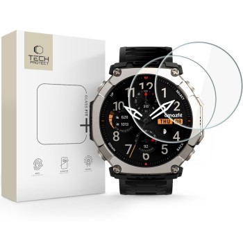 Tech-Protect Glass Fit+ 2-пак закалено стъкло за Amazfit T-Rex Ultra 2 (Clear)