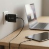 TECH-PROTECT NCA65W-GAN 2-портова мрежова зарядна с PD 65W и QC3.0, черна (Black) - TECH-PROTECT NCA65W-GAN 2-портова мрежова зарядна с PD 65W и QC3.0, черна (Black) - 5906302339839
