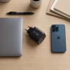 TECH-PROTECT NCA65W-GAN 2-портова мрежова зарядна с PD 65W и QC3.0, черна (Black) - TECH-PROTECT NCA65W-GAN 2-портова мрежова зарядна с PD 65W и QC3.0, черна (Black) - 5906302339839