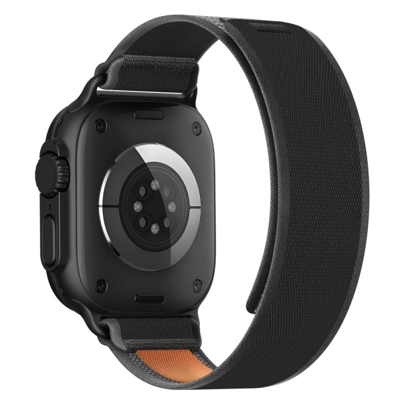 Tech-Protect Nylon Elite за Apple Watch 8/9/10/11/SE/Ultra (44/45/46/49 мм) Черно/оранжев - Tech-Protect Nylon Elite за Apple Watch 8/9/10/11/SE/Ultra (44/45/46/49 мм) Черно/оранжев - 5906302339945