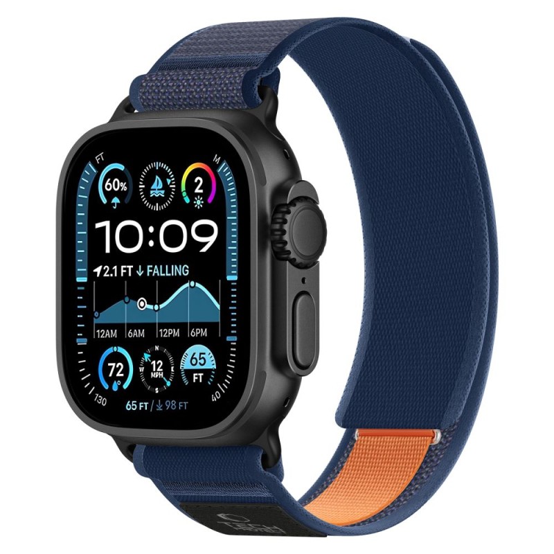 TECH-PROTECT NYLON ELITE Каишка за Apple Watch 8/9/10/11/SE/Ultra (44/45/46/49 мм) Navy/Orange - TECH-PROTECT NYLON ELITE Каишка за Apple Watch 8/9/10/11/SE/Ultra (44/45/46/49 мм) Navy/Orange - 5906302339952