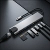 TECH-PROTECT HB09 8в1 хъб за Type-C: USB-A 3.0, USB-C 3.0, HDMI 4K 60Hz, SD/TF, PD 100W, RJ45 Gigabit, Space Grey - TECH-PROTECT HB09 8в1 хъб за Type-C: USB-A 3.0, USB-C 3.0, HDMI 4K 60Hz, SD/TF, PD 100W, RJ45 Gigabit, Space Grey - 5906302340033
