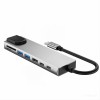 TECH-PROTECT HB09 8в1 хъб за Type-C: USB-A 3.0, USB-C 3.0, HDMI 4K 60Hz, SD/TF, PD 100W, RJ45 Gigabit, Space Grey - TECH-PROTECT HB09 8в1 хъб за Type-C: USB-A 3.0, USB-C 3.0, HDMI 4K 60Hz, SD/TF, PD 100W, RJ45 Gigabit, Space Grey - 5906302340033