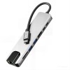 TECH-PROTECT HB09 8в1 хъб за Type-C: USB-A 3.0, USB-C 3.0, HDMI 4K 60Hz, SD/TF, PD 100W, RJ45 Gigabit, Space Grey - TECH-PROTECT HB09 8в1 хъб за Type-C: USB-A 3.0, USB-C 3.0, HDMI 4K 60Hz, SD/TF, PD 100W, RJ45 Gigabit, Space Grey - 5906302340033