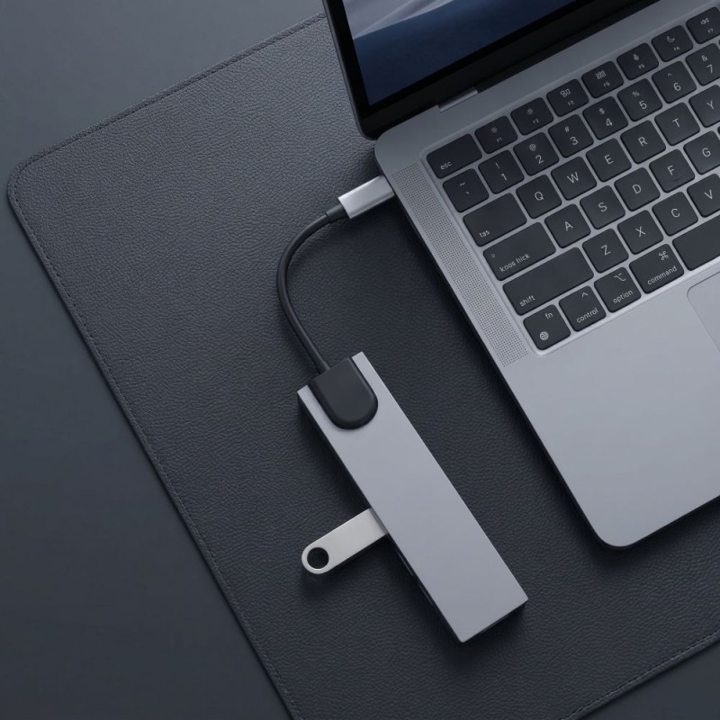 TECH-PROTECT HB09 8в1 хъб за Type-C: USB-A 3.0, USB-C 3.0, HDMI 4K 60Hz, SD/TF, PD 100W, RJ45 Gigabit, Space Grey - TECH-PROTECT HB09 8в1 хъб за Type-C: USB-A 3.0, USB-C 3.0, HDMI 4K 60Hz, SD/TF, PD 100W, RJ45 Gigabit, Space Grey - 5906302340033
