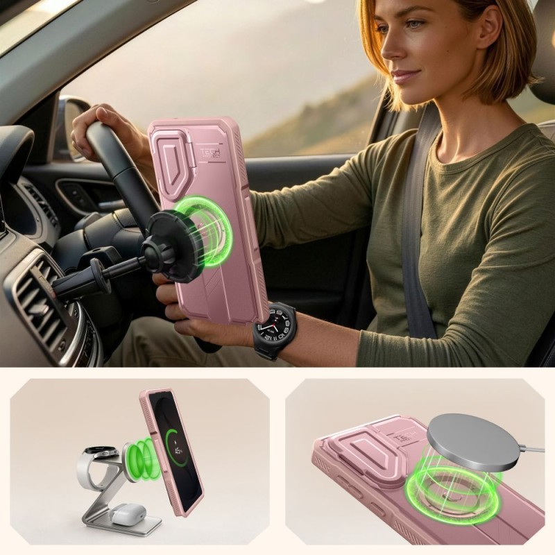 TECH-PROTECT KEVLAR MagSafe 2-SET за Samsung Galaxy S26 Ultra, Pink - TECH-PROTECT KEVLAR MagSafe 2-SET за Samsung Galaxy S26 Ultra, Pink - 5906302340071