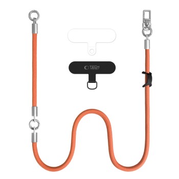 TECH-PROTECT C10S Rope презрамка и каишка за китка Оранжево/Титаниевo