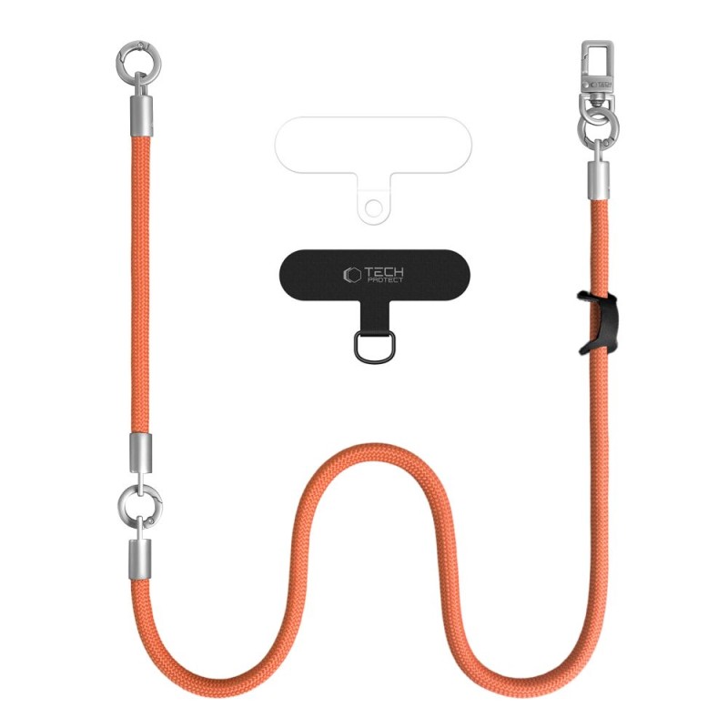 TECH-PROTECT C10S Rope презрамка и каишка за китка Оранжево/Титаниевo - TECH-PROTECT C10S Rope презрамка и каишка за китка Оранжево/Титаниевo - 5906302340095