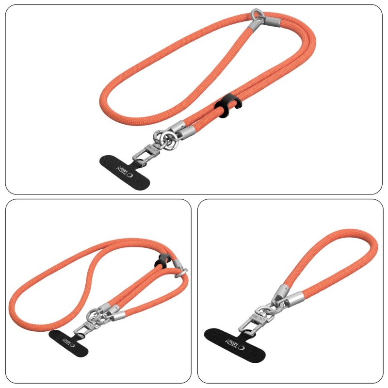 TECH-PROTECT C10S Rope презрамка и каишка за китка Оранжево/Титаниевo - TECH-PROTECT C10S Rope презрамка и каишка за китка Оранжево/Титаниевo - 5906302340095