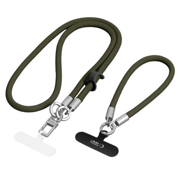 TECH-PROTECT C10S Rope Crossbody & Wrist (шнур) Olive Green/Titanium